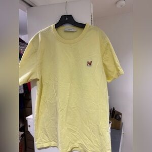 MAISON KITSUNE Light Yellow Short Sleeve Tee